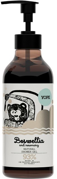 Yope Boswellia & Rosemary természetes tusoló gél  400 ml