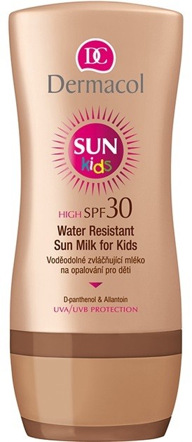 Dermacol Sun Water Resistant vizálló napozó tej gyerekeknek SPF 30  200 ml