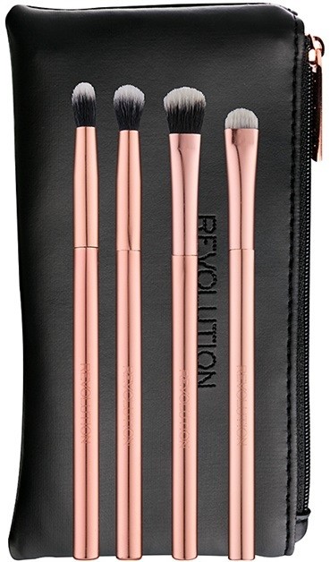 Makeup Revolution Ultra Metals Go utazó ecsetek szemre  4 db