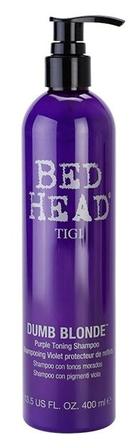 TIGI Bed Head Dumb Blonde lila tonizáló sampon szőke hajra  400 ml