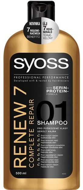 Syoss Renew 7 Complete Repair sampon a károsult hajra  500 ml