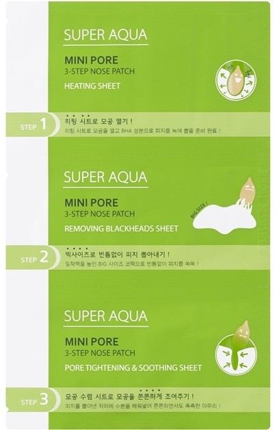 Missha Super Aqua Mini Pore három fázisú ápolás a fekete pontokra