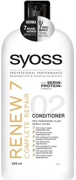 Syoss Renew 7 Complete Repair kondicionáló a károsult hajra  500 ml