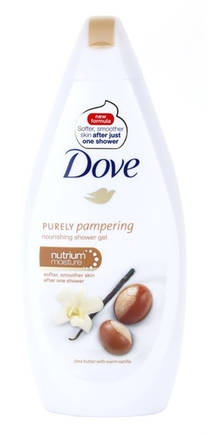 Dove Purely Pampering Shea Butter tápláló tusoló gél  500 ml