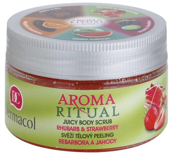 Dermacol Aroma Ritual friss testpeeling rebarbara és eper  200 g