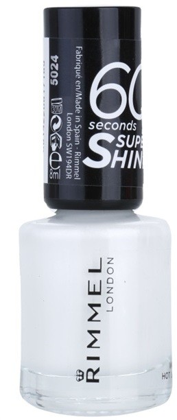 Rimmel 60 Seconds Super Shine körömlakk árnyalat 703 White Hot Love 8 ml