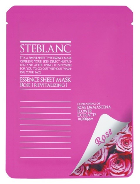 Steblanc Essence Sheet Mask Rose revitalizáló arcmaszk  20 g