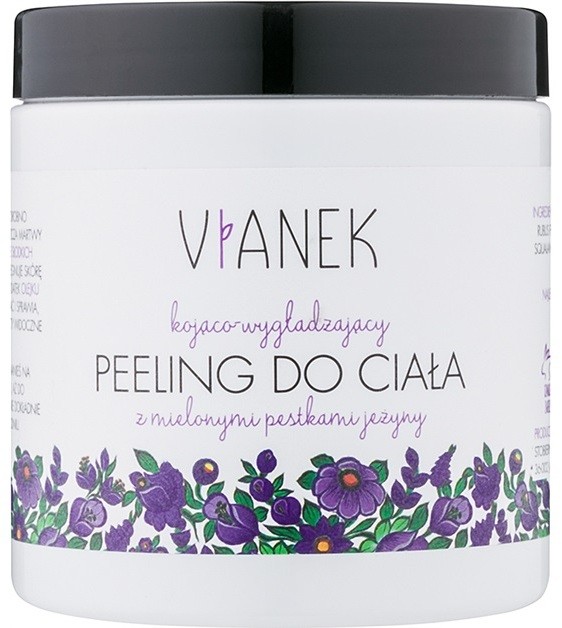 Vianek Soothing testpeeling cukorral kisimító hatással felaprított szeder magokkal  250 ml