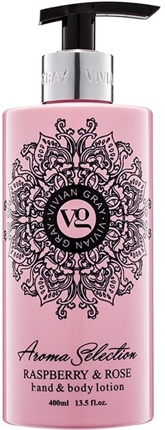 Vivian Gray Aroma Selection Raspberry & Rose kéz és testápoló krém  400 ml