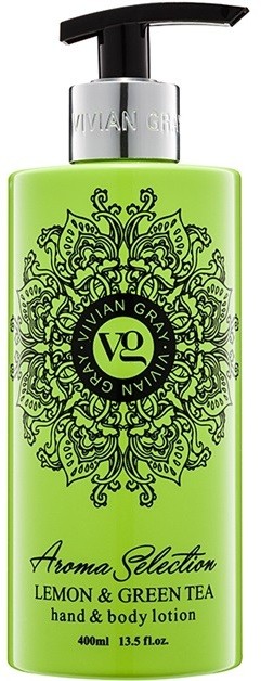 Vivian Gray Aroma Selection Lemon & Green Tea kéz és testápoló krém  400 ml