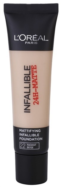 L’Oréal Paris Infallible mattító make-up árnyalat 22 Radian Beige 35 ml