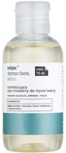 Tołpa Dermo Face Sebio micelláris tisztító víz a bőrhibákra  75 ml