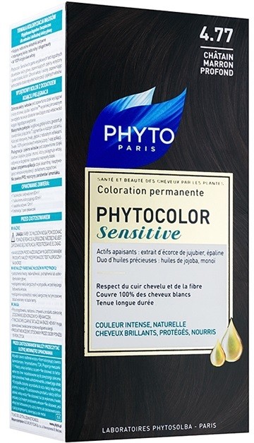 Phyto Color Sensitive tartós hajfesték árnyalat 4.77 Intense Chestnut Brown