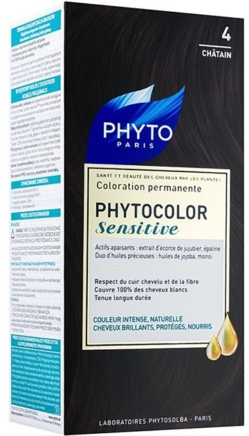 Phyto Color Sensitive tartós hajfesték árnyalat 4 Chestnut