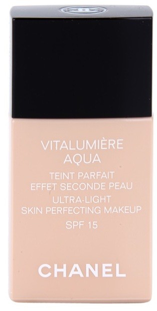 Chanel Vitalumière Aqua ultra könnyű make-up a ragyogó bőrért árnyalat 10 Beige SPF 15  30 ml