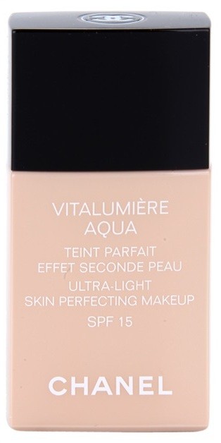 Chanel Vitalumière Aqua ultra könnyű make-up a ragyogó bőrért árnyalat 22 Beige Rosé SPF 15  30 ml