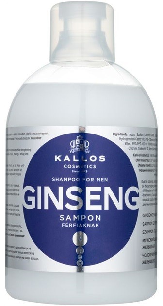 Kallos KJMN férfi sampon ginszenggel  1000 ml