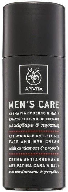 Apivita Men's Care Cardamom & Propolis ránctalanító krém az arcra és a szemekre  50 ml