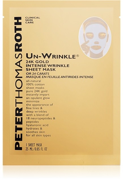 Peter Thomas Roth Un-Wrinkle 24K Gold arcmaszk a ráncok ellen  6 db