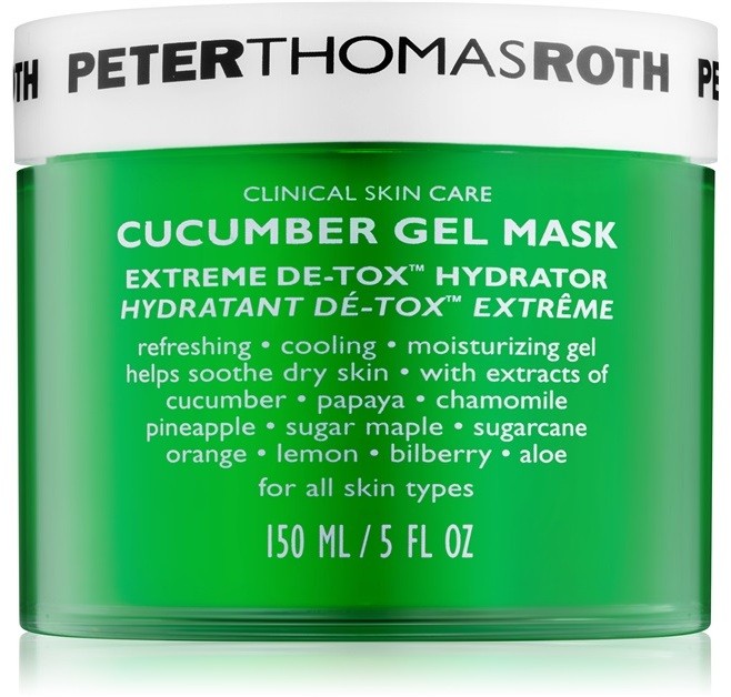 Peter Thomas Roth Cucumber De-Tox hidratáló gél maszk az arcra és a szem környékére  150 ml