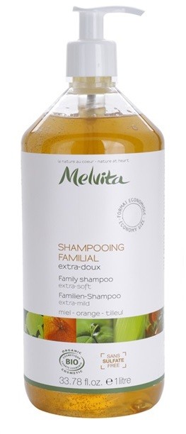 Melvita Hair extra enyhe sampon az egész családnak  1000 ml