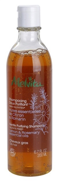 Melvita Hair finom állagú tisztító sampon zsíros hajra  200 ml