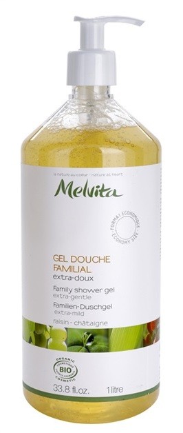 Melvita Les Essentiels extra gyengéd tusoló gél az egész családnak  1000 ml