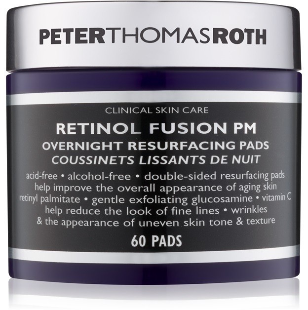 Peter Thomas Roth Retinol Fusion PM éjszakai vattakorongok az arcra a ráncok ellen  60 db