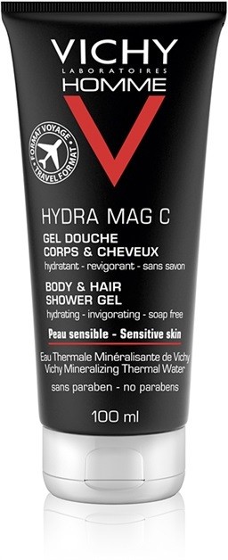 Vichy Homme Hydra-Mag C tusfürdő gél testre és hajra  100 ml