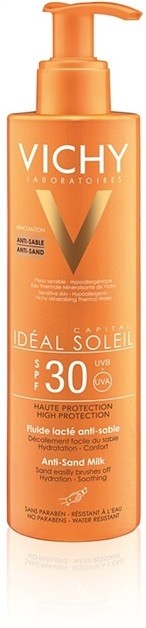 Vichy Idéal Soleil Capital homoklepergető naptej SPF 30  200 ml