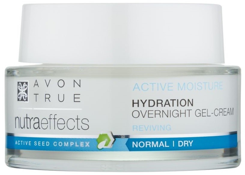 Avon True NutraEffects hidratáló és nyugtató éjszakai géles krém  50 ml