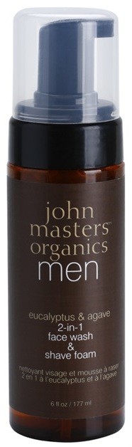 John Masters Organics Men tisztító és borotválkozó hab 2 az 1-ben  177 ml