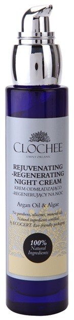 Clochee Simply Organic regeneráló éjszakai krém fiatalító hatással  50 ml