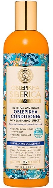 Natura Siberica Sea-Bucktorn kondicionáló a gyenge és sérült hajra  400 ml