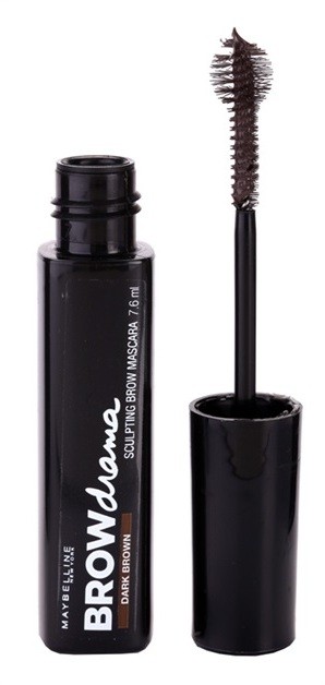 Maybelline Brow Drama formázó szempillaspirál szemöldökre árnyalat Dark Brown 7,6 ml