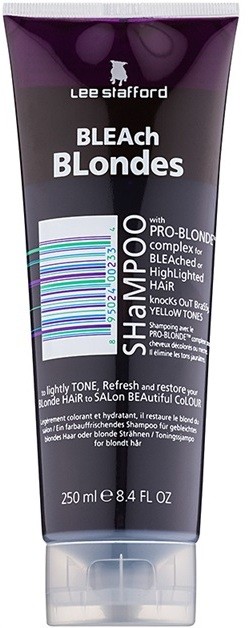 Lee Stafford Bleach Blondes sampon szőke hajra semlegesíti a sárgás tónusokat  250 ml