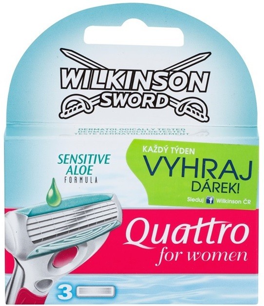 Wilkinson Sword Quattro for Women Sensitive tartalék pengék 3 db