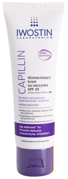 Iwostin Capillin Könnyű regeneráló krém az elpattogott erekre SPF 20  40 ml