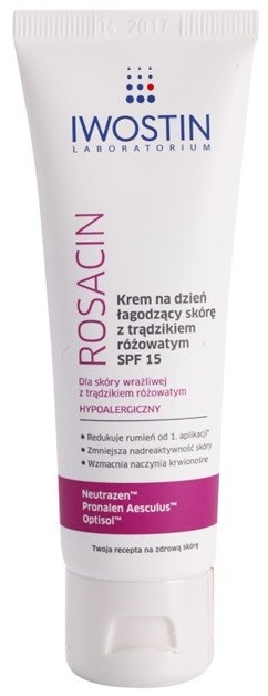 Iwostin Rosacin nyugtató nappali krém vörösödés ellen SPF 15  40 ml