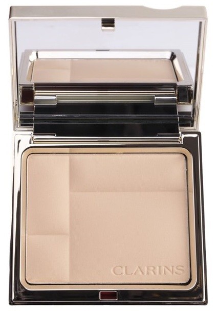 Clarins Face Make-Up Ever Matte ásványi kompakt alapozó matt hatásért árnyalat 01 Transparent Light  10 g