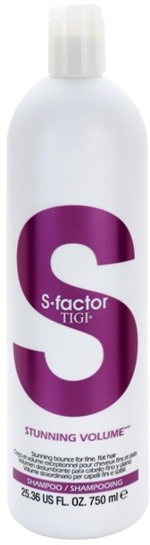 TIGI S-Factor Stunning Volume Sampon finom, lesimuló hajra  750 ml