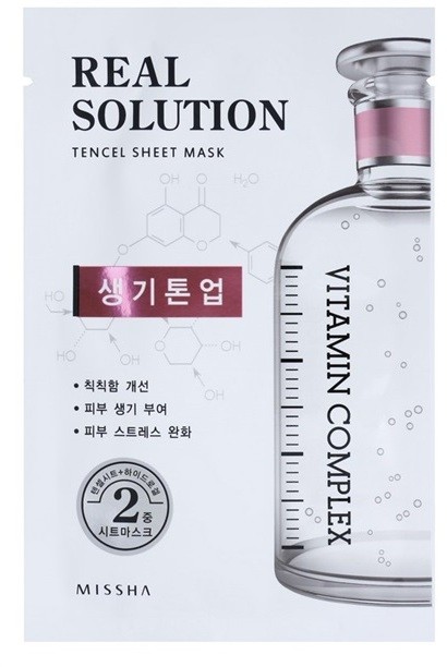 Missha Real Solution arcmaszk bőrvilágosító hatással  25 g