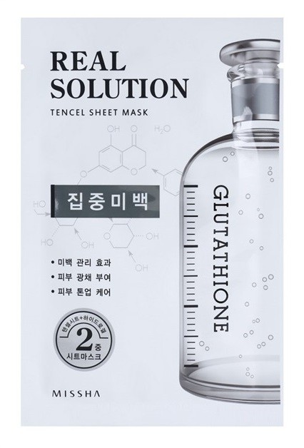 Missha Real Solution arcmaszk fehérítő hatással  25 g