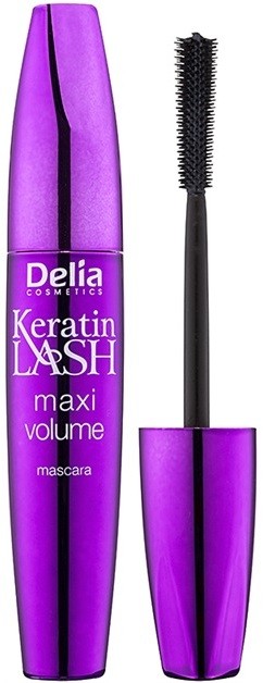 Delia Cosmetics Keratin Lash szempillaspirál a maximális dús hatásért árnyalat Black 12 ml