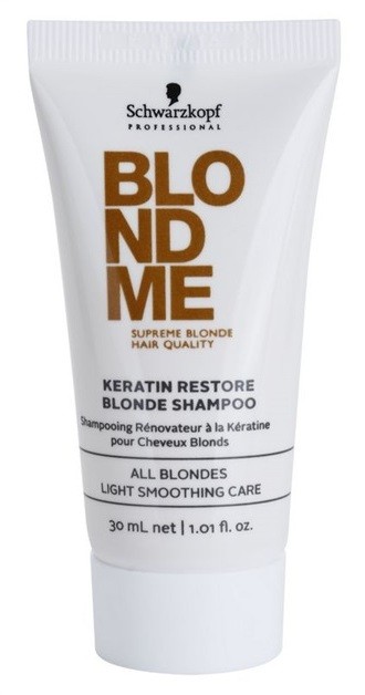 Schwarzkopf Professional Blondme keratinos regeneráló sampon szőke hajra  30 ml