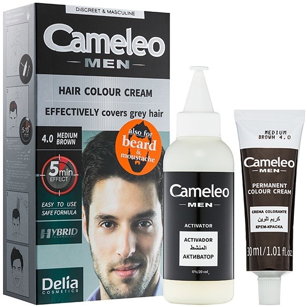 Delia Cosmetics Cameleo Men hajfesték árnyalat 4.0 Medium Brown 30 ml