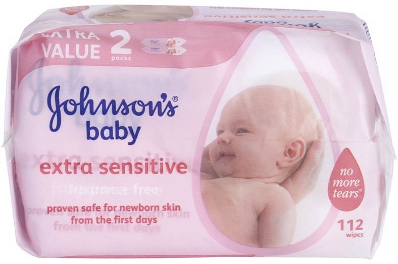 Johnson's Baby Diapering extra finom nedves törlőkendő tisztításra gyermekeknek  112 db