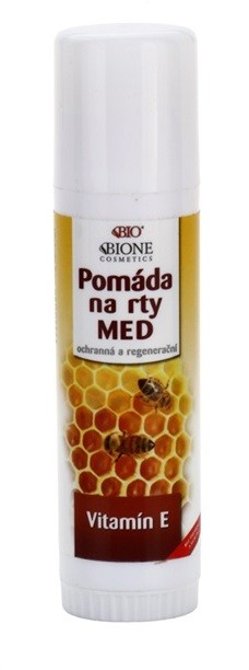 Bione Cosmetics Honey + Q10 védő és regeneráló ajak pomádé E-vitaminnal  17 ml