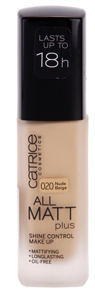 Catrice All Matt Plus mattító make-up árnyalat 020 Nude Beige 30 ml