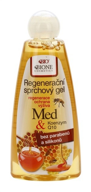 Bione Cosmetics Honey + Q10 regeneráló tusfürdő gél  260 ml